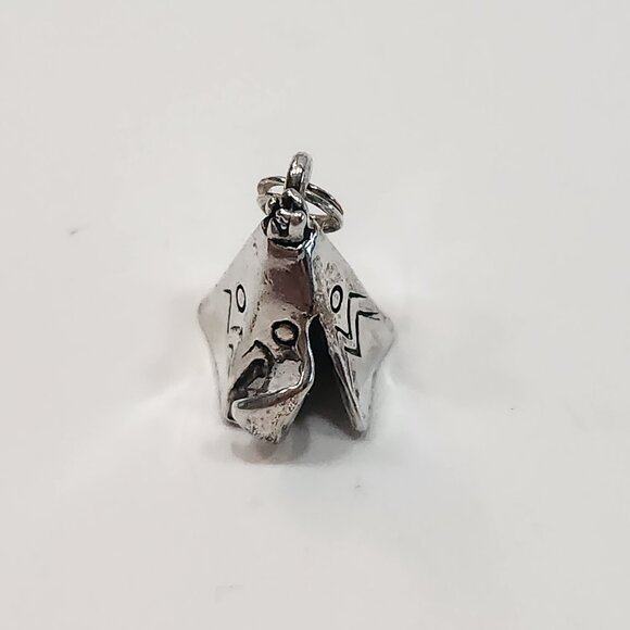 Vintage Sterling Silver 3D Native American Teepee Charm - Picture 1 of 4